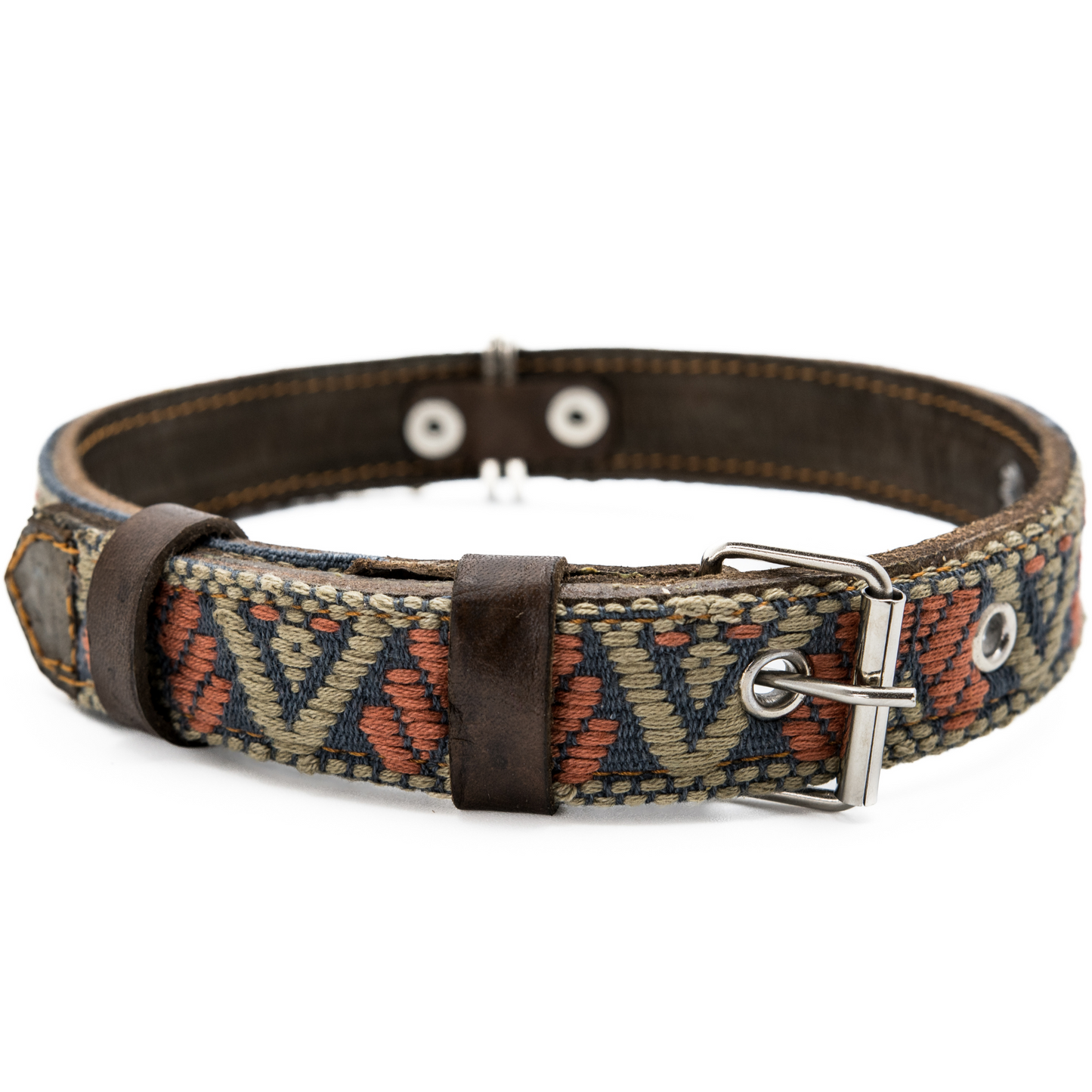 Paw Tribe Handmade Leather Dog Collar Bronze Olive All Sizes