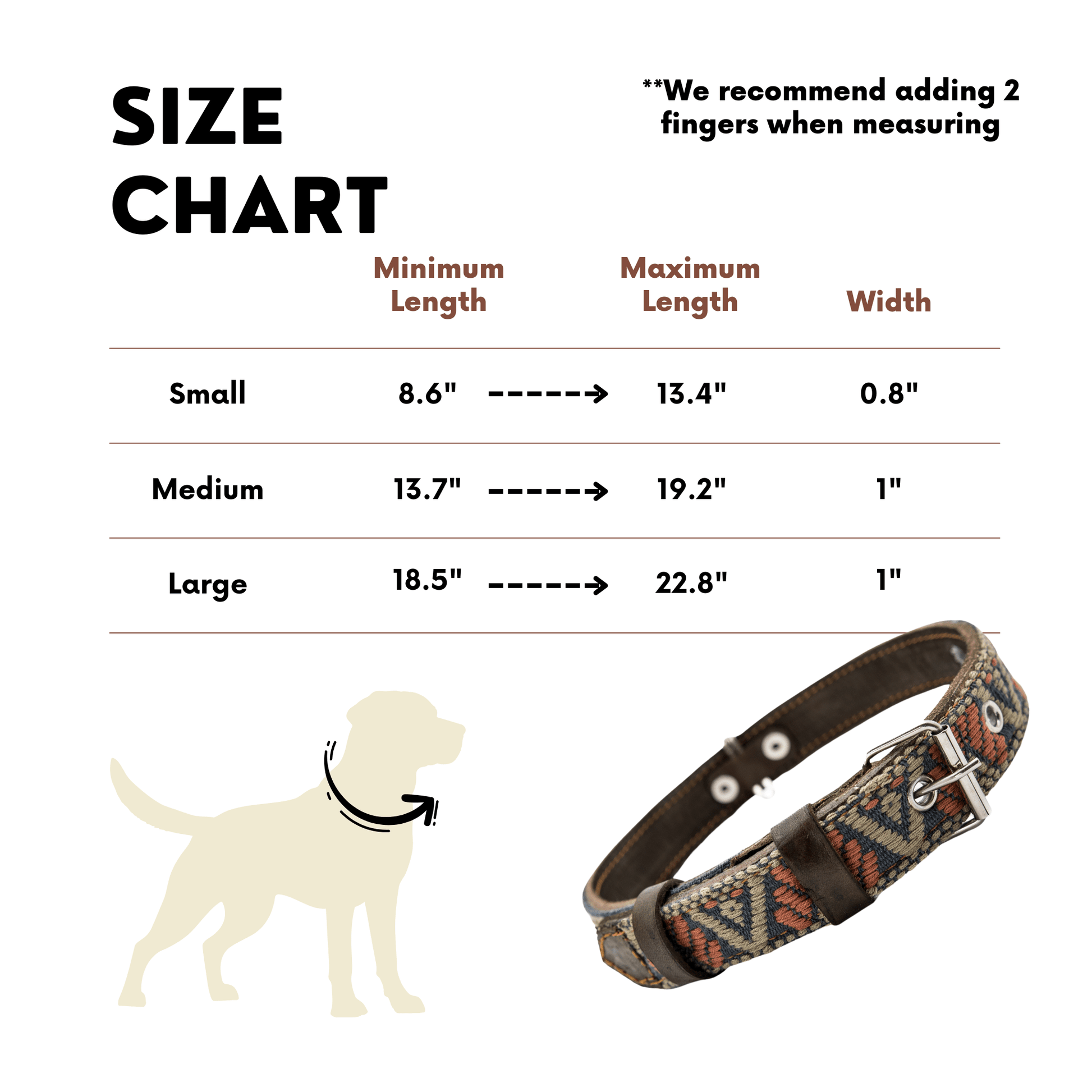 Handmade Leather Dog Collar — Aztec Embroidered | Bronze Olive - Leather Dog Collar - Paw Tribe