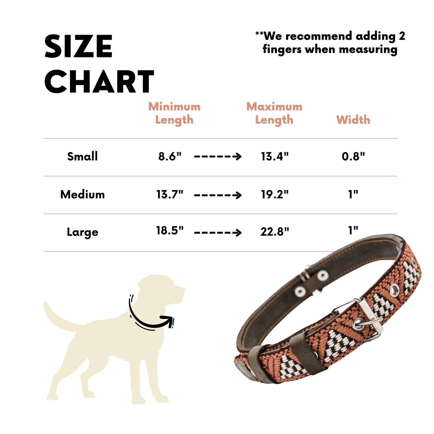 Handmade Leather Dog Collar — Aztec Embroidered | Brown Rust - Leather Dog Collar - Paw Tribe