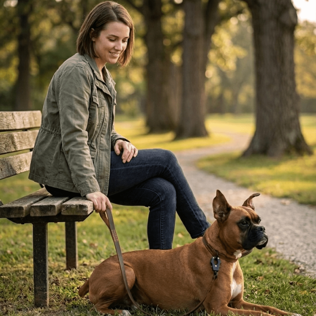 Leather Dog Leash — Full Grain with Quick - Release Frog Clip - Heavy - Duty Leather Dog Leash - Paw Tribe