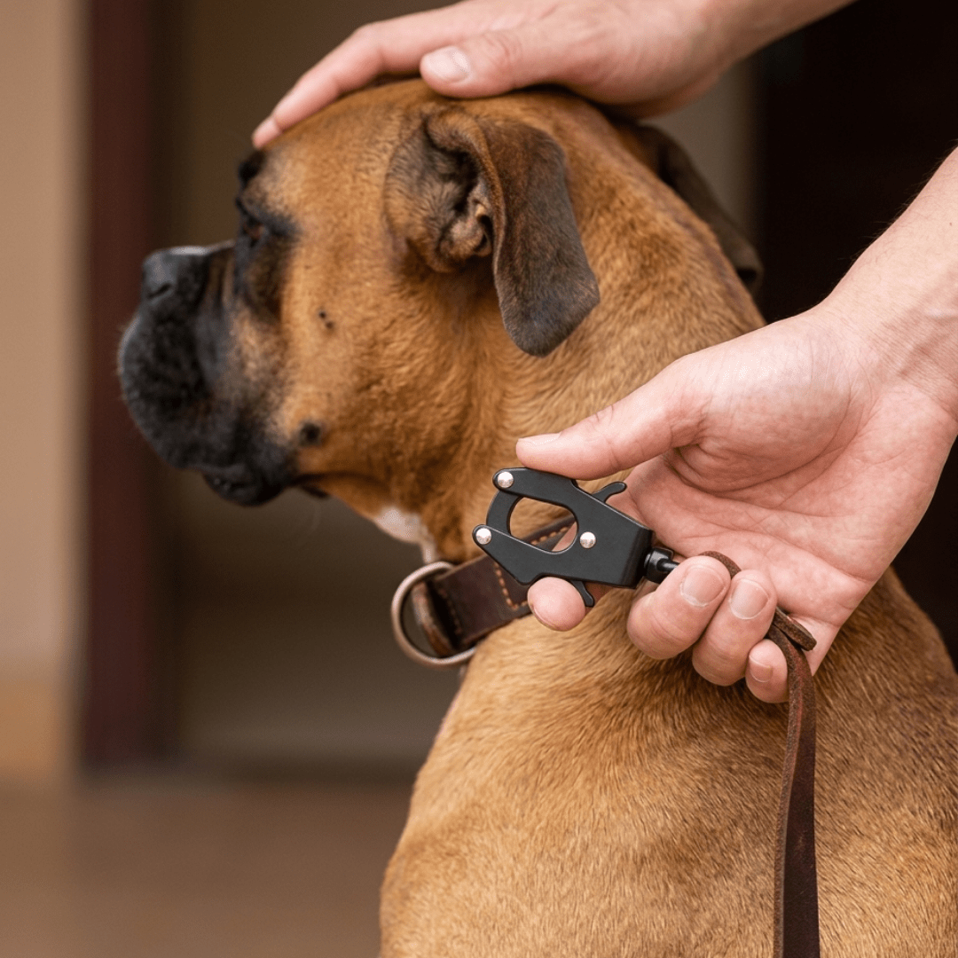 Leather Dog Leash — Full Grain with Quick - Release Frog Clip - Heavy - Duty Leather Dog Leash - Paw Tribe