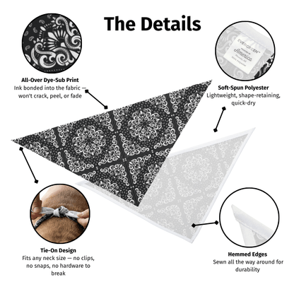 Paliacate Dog Bandana — Black - Pets - Paw Tribe