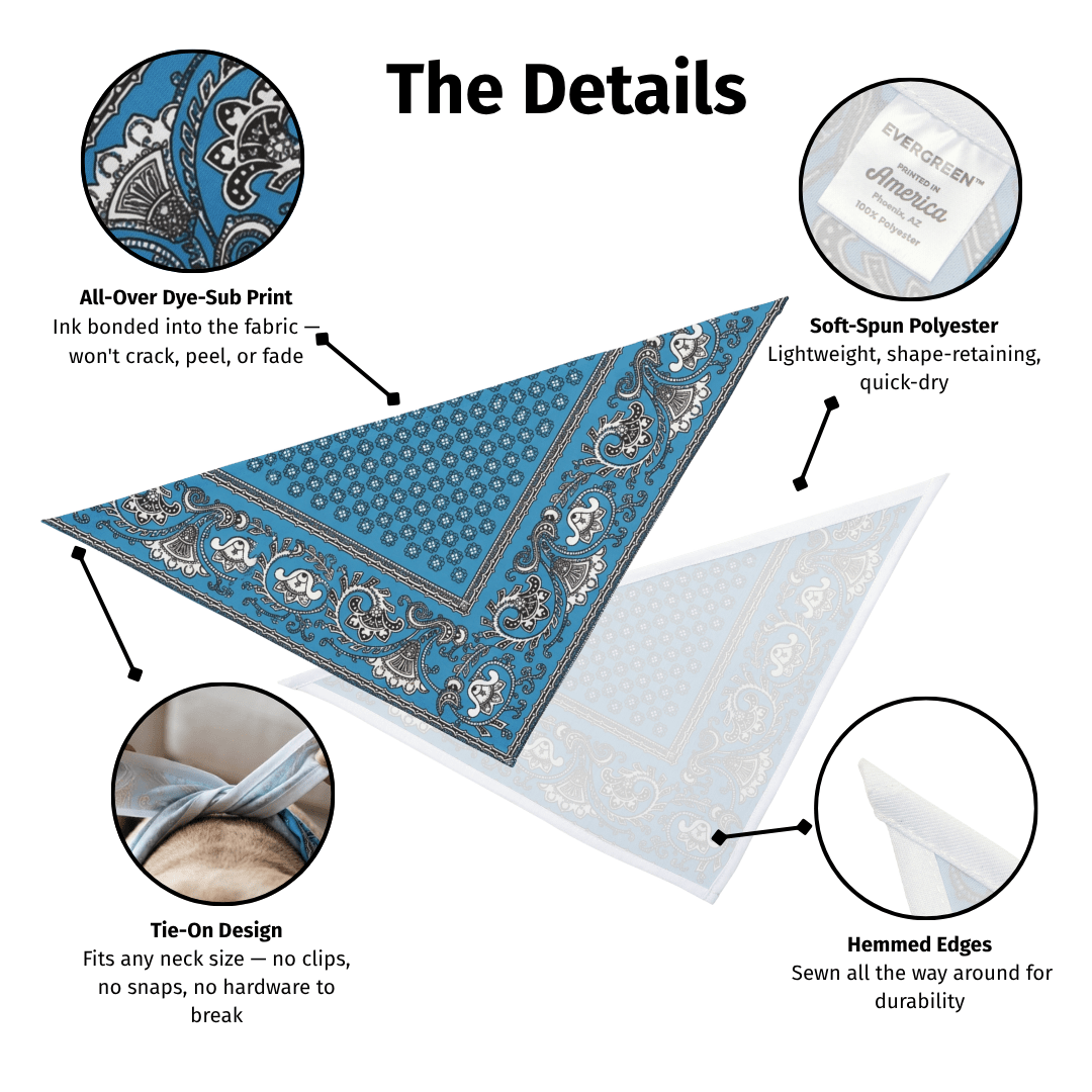 Paliacate Dog Bandana — Blue - Pets - Paw Tribe
