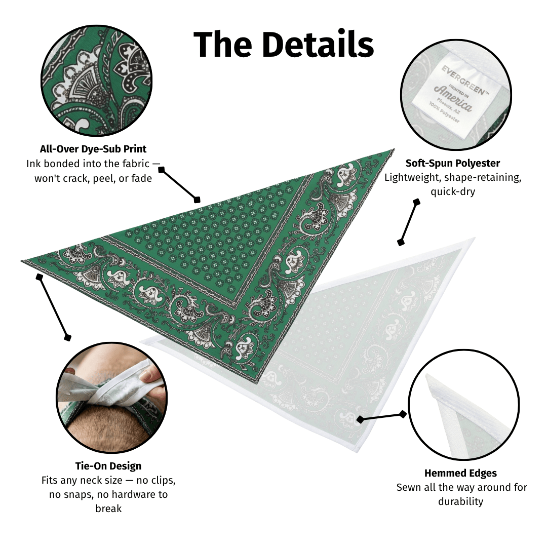 Paliacate Dog Bandana — Green - Pets - Paw Tribe