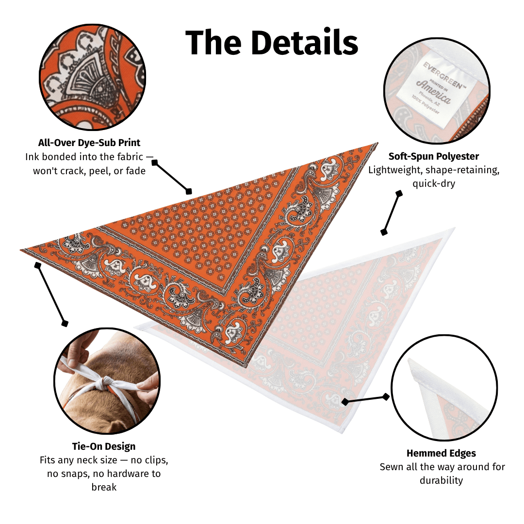 Paliacate Dog Bandana — Orange - Pets - Paw Tribe