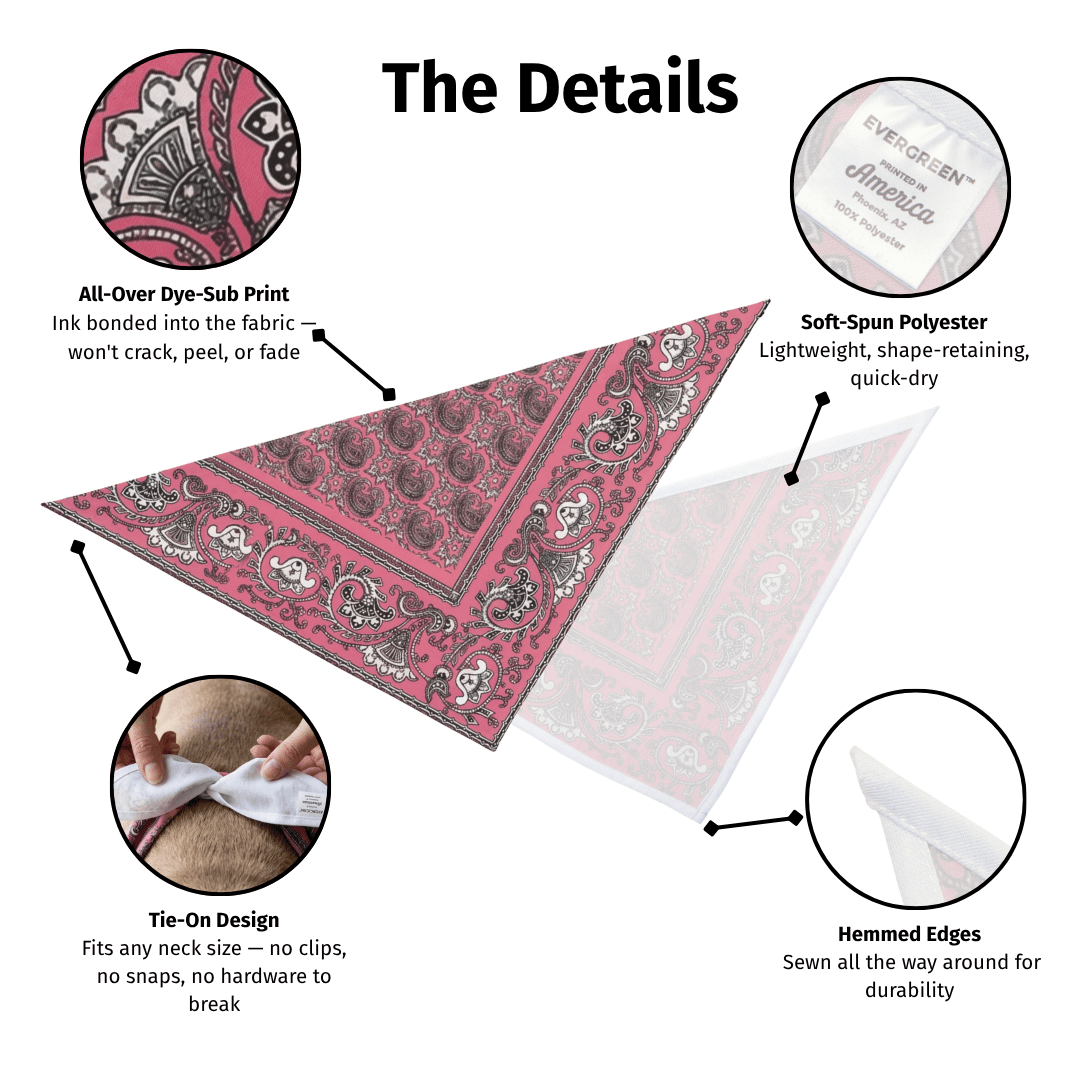 Paliacate Dog Bandana — Pink - Pets - Paw Tribe