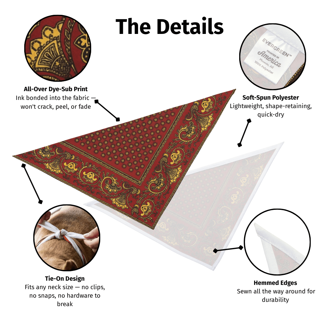 Paliacate Dog Bandana — Red - Pets - Paw Tribe