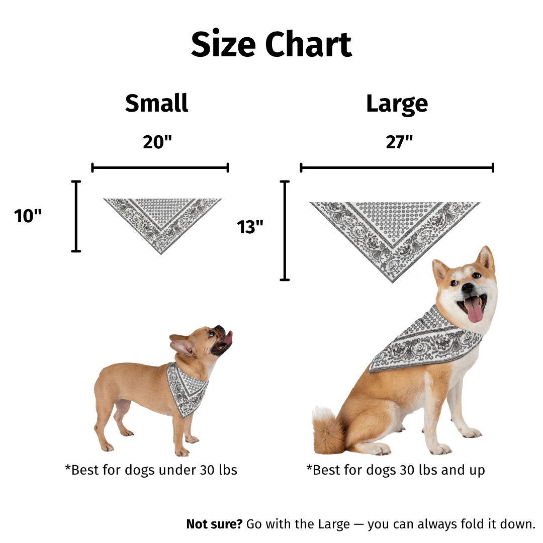 Paliacate Dog Bandana — White - Pets - Paw Tribe
