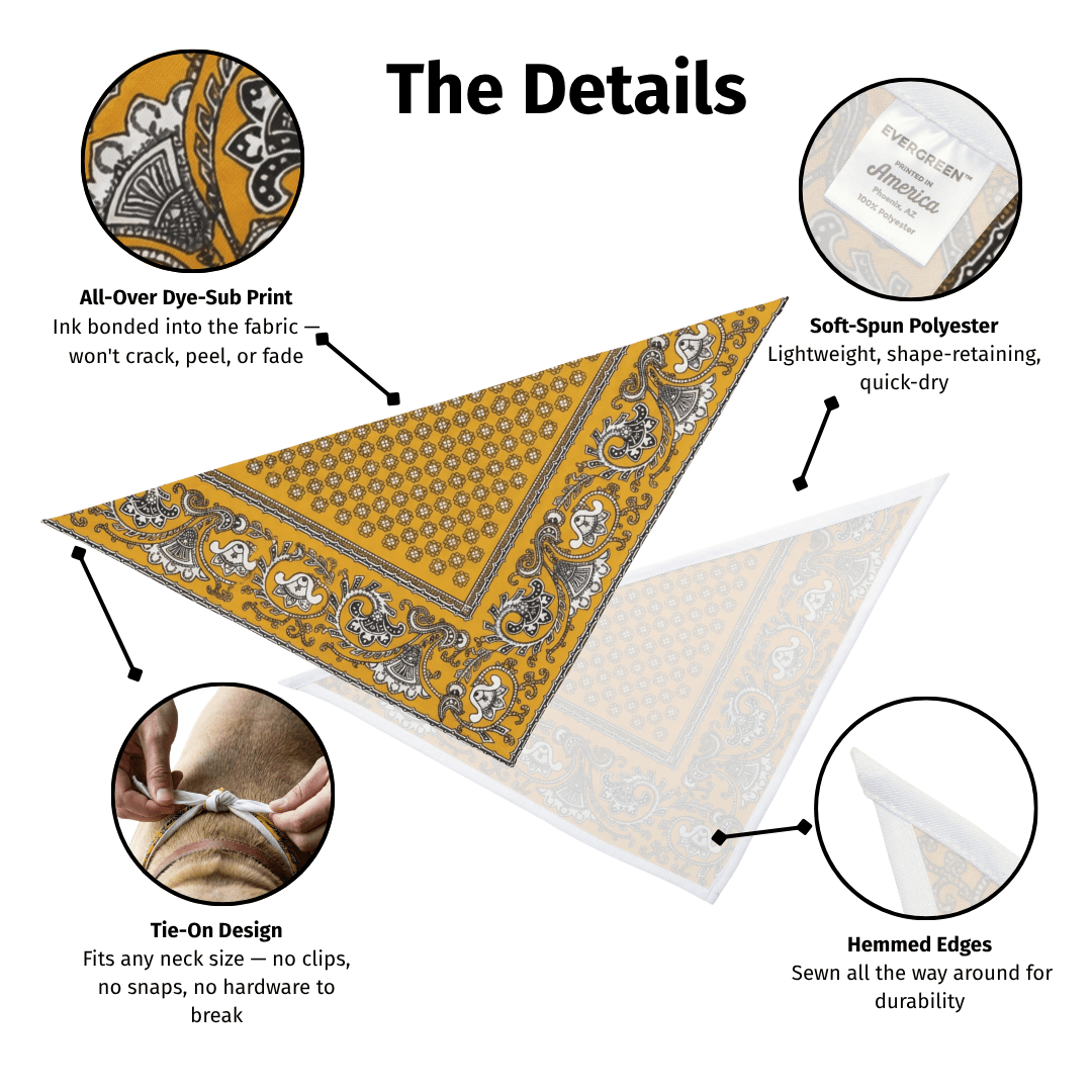 Paliacate Dog Bandana — Yellow - Pets - Paw Tribe