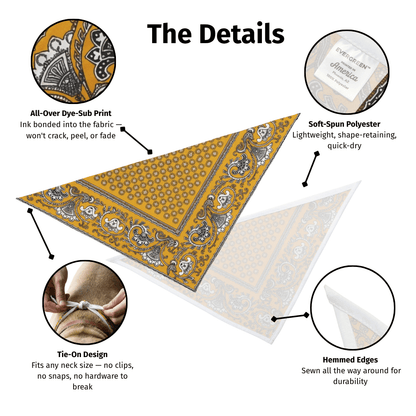 Paliacate Dog Bandana — Yellow - Pets - Paw Tribe